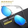 Men's Polygon Polarized Sunglasses - Colorful Metal Frame, Anti-UV, Anti-Blue Light, Flat Lens 3548