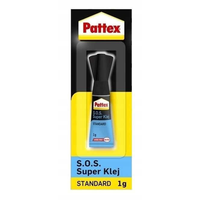 Colle forte - Pattex - SOS Super Glue pinceau - précision étanche multisupports transparent