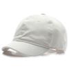HABERY Soft Cotton Short Brim Baseball Solid Cap, Color, Men's (White)