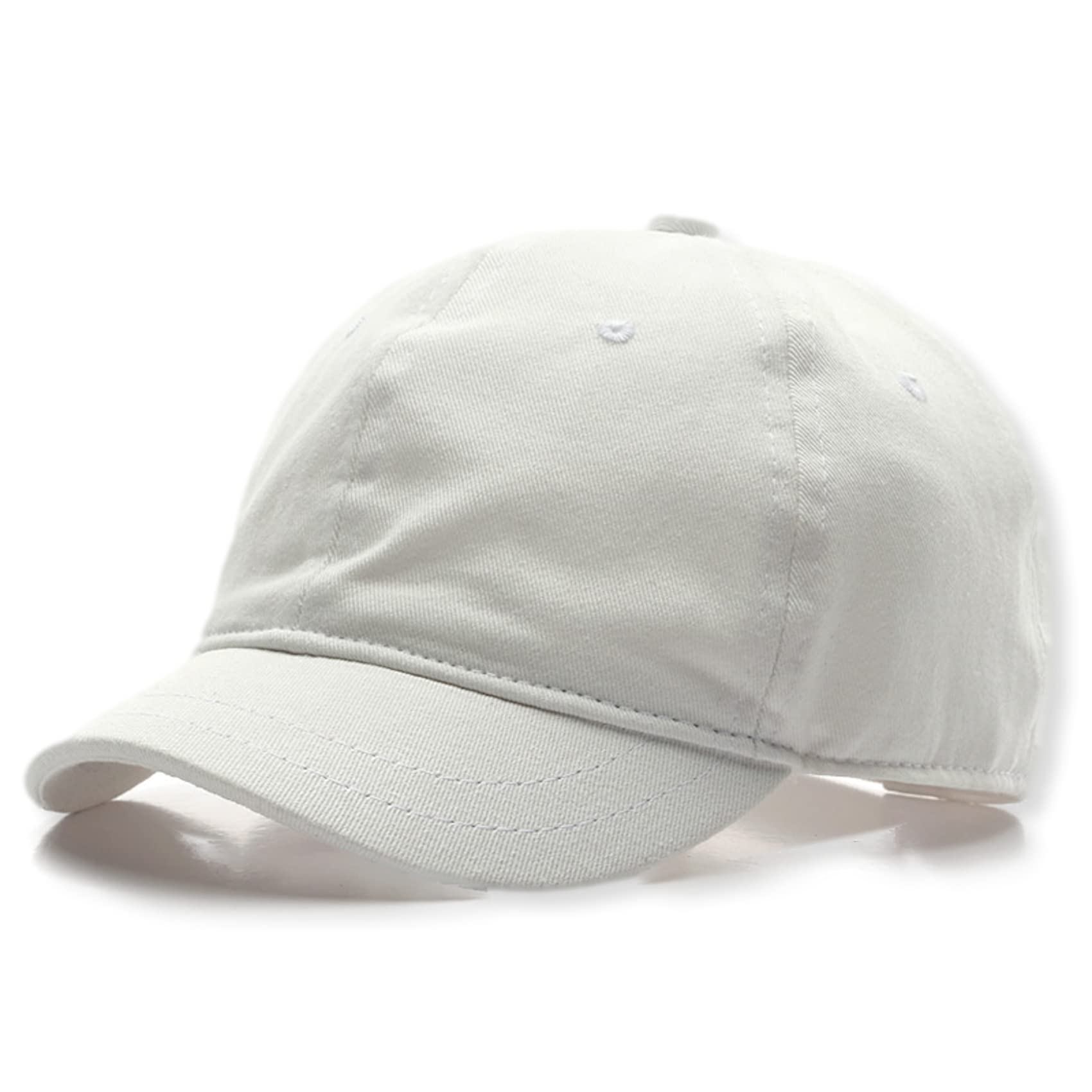 

HABERY Бейсболка из мягкого хлопка с коротким козырьком, однотонная, цвет, мужская (белый) белый