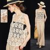 Boho Cotton Blend Hollow Crochet V-Neck Vest