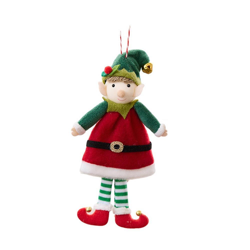 Boy Girl Hanging Bell Elf Cute Christmas Tree Pendant Elf Plush Doll  Christmas Party