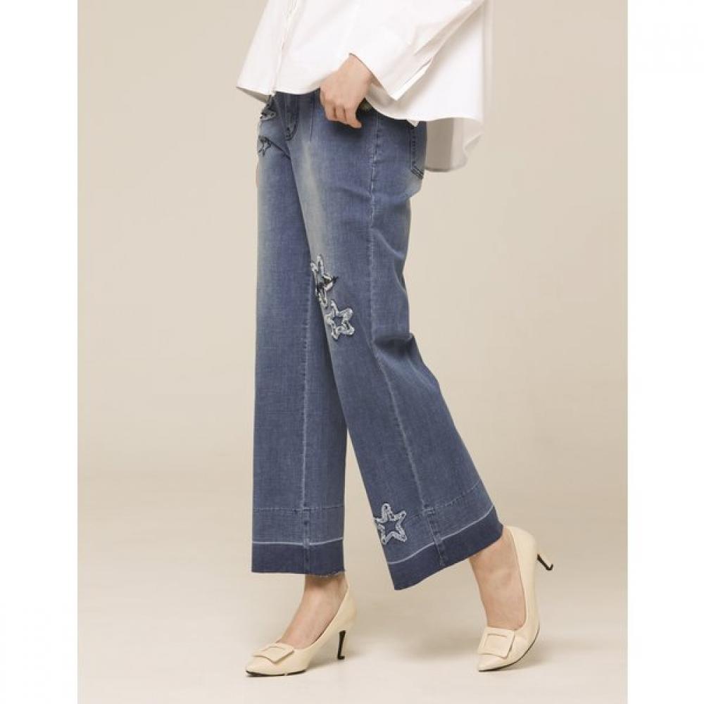 SON JUNG WAN Multi Star Embroidery Denim Pants Zjl6161020