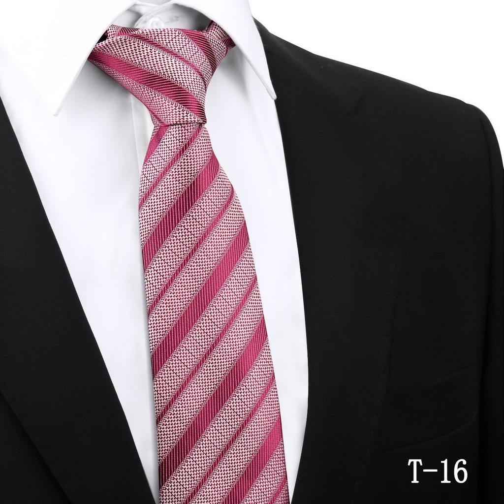 Handmade Paisley Stripe Jacquard Polyester Tie, 7.5cm