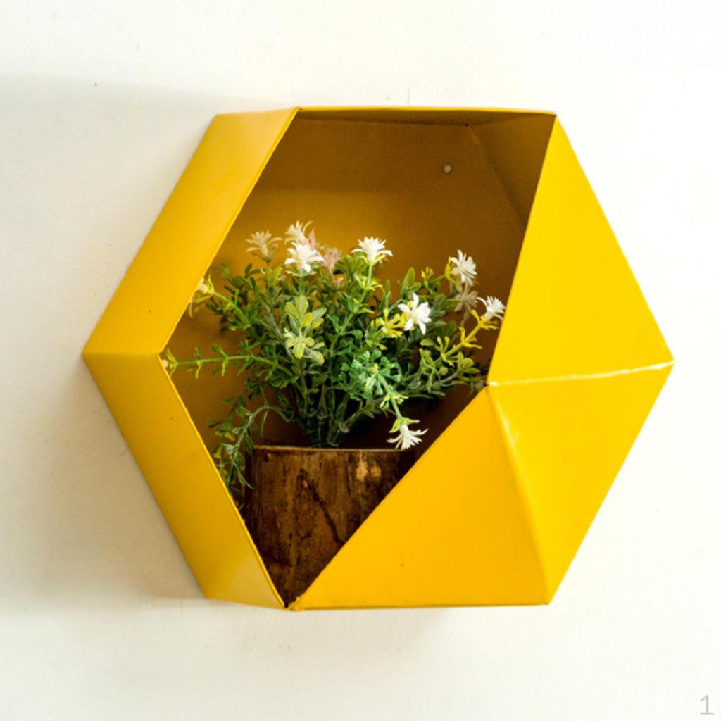 

Flower Stand Pots Holder Mounted agon Multifunction Hanging European Style Yellow 30cm