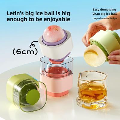 Haushalt Versiegelt Große Eisballform, Lebensmittelqualität Whisky Schnellgefrierende Runde Gefrorene Eisblockform, Eisbereiter