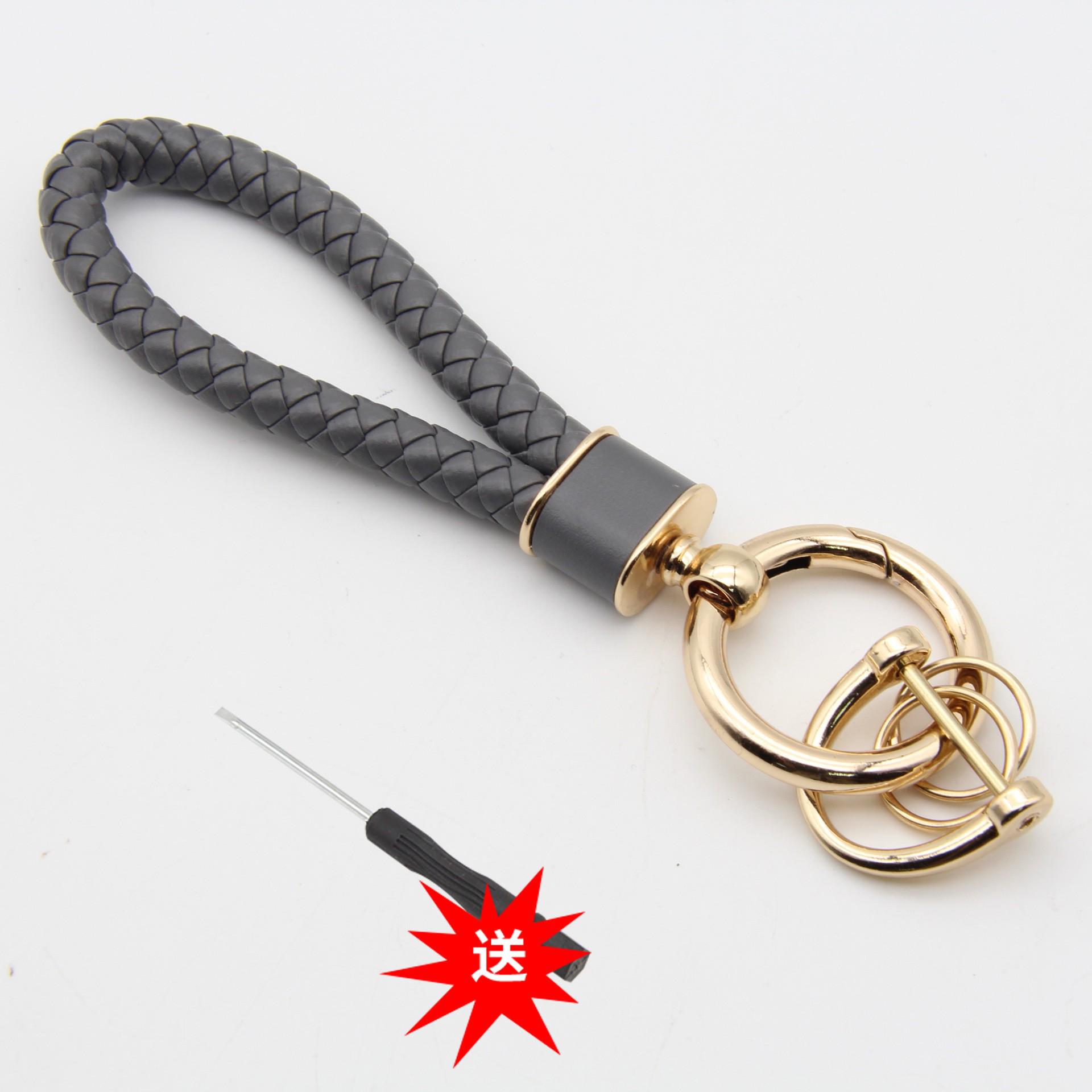 

Плетеный веревочный брелок для ключей автомобиля с красочным кулоном Gold hardware