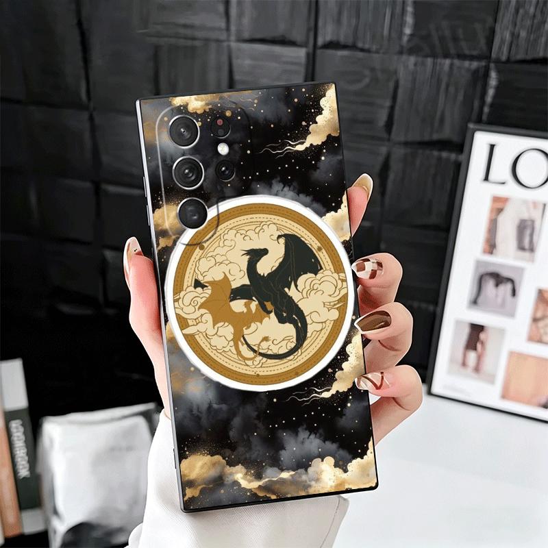 

F-Fourth W-Wing Dragon Soft Phone Case for Samsung Galaxy S26 S25 Edge S24 Ultra S23 Plus S22 S21 FE S20 Black Cover Back Shell Samsung S22 Ultra