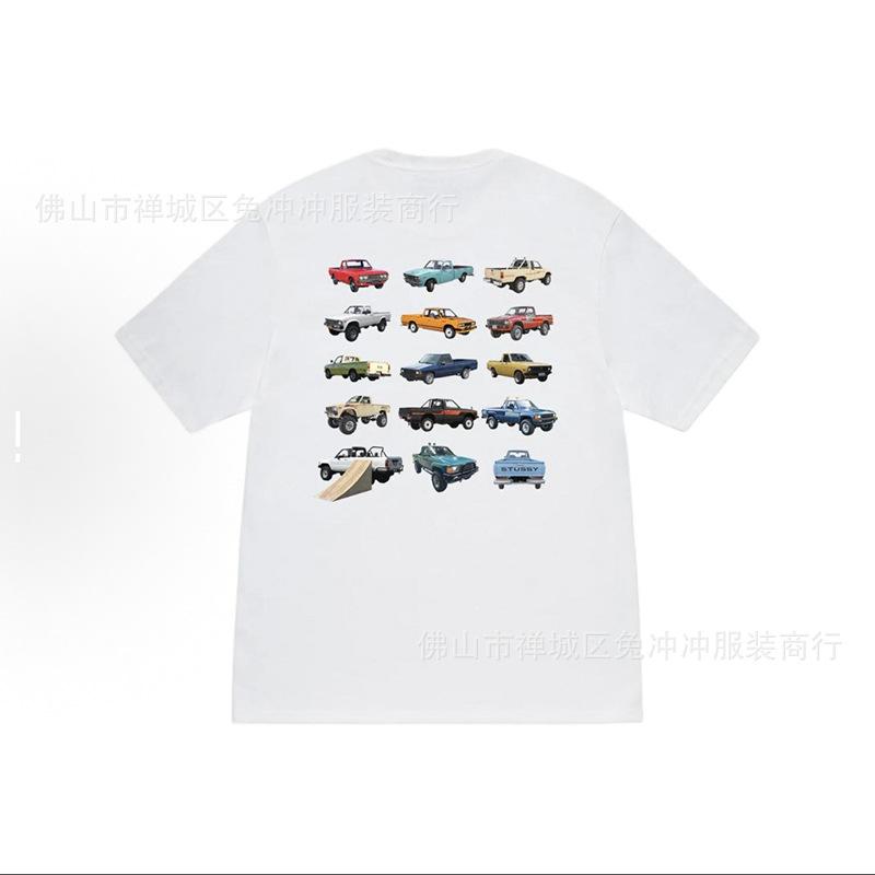 2025 new STU three standards complete spring and summer new tide brand classic cruise printed letters men and women with the same short sleeves