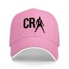 CR Fußballspieler Logo Schwarze Baseballkappe Unisex Verstellbare Sportkappe Mode Streetwear Accessoire für Fans und Athleten