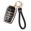 HOYZE Key Case, Key Cover, Cute, Car, Smart Key Case, Braided Leather, Key Chain,
