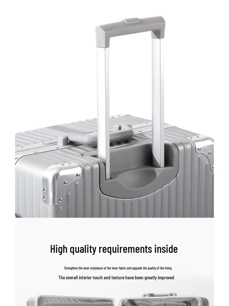 Durable Aluminum Frame Suitcase - 26-Inch Large Capacity, 24-Inch Carry-On, 20-Inch Trolley