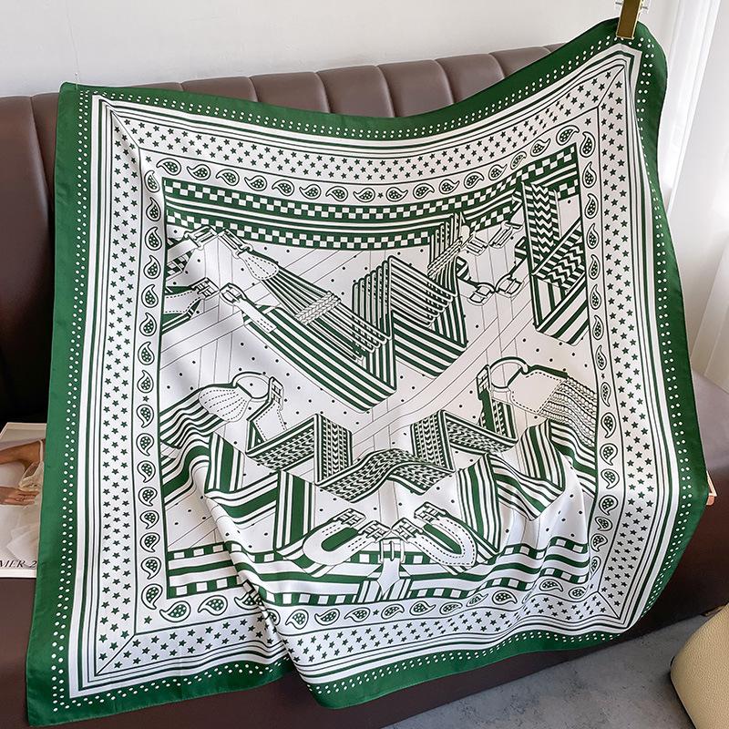 Spring and Autumn Europe and America Scarf Large Square Scarf Fashionable Decorative Scarf Outer Shawl Scarf Scarf Women