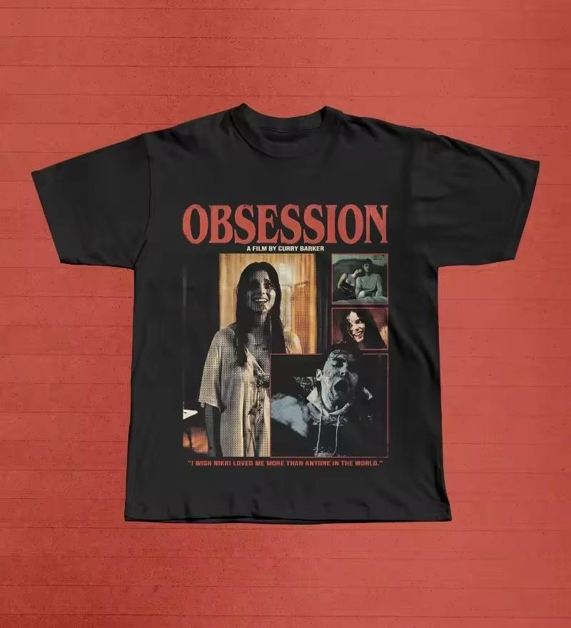 Maglietta del Film Obsession Vintage Gothic Horror Tee 2026 Regalo per Amante Film Thriller