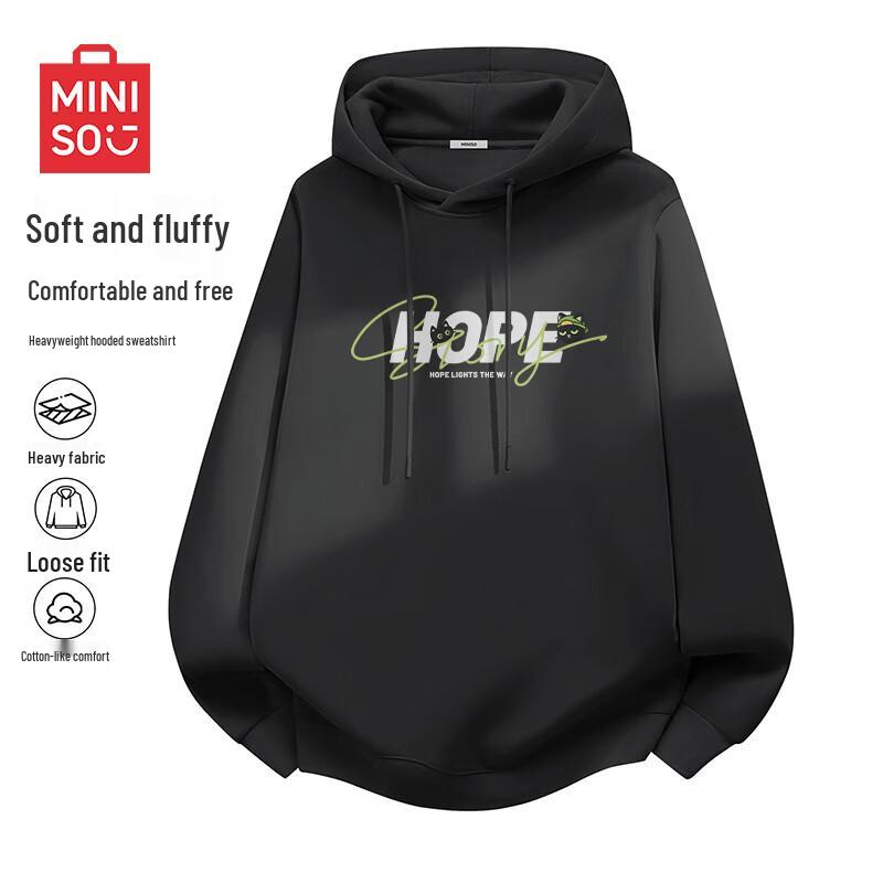 

MINISO Men s American Style Hooded Sweatshirt M