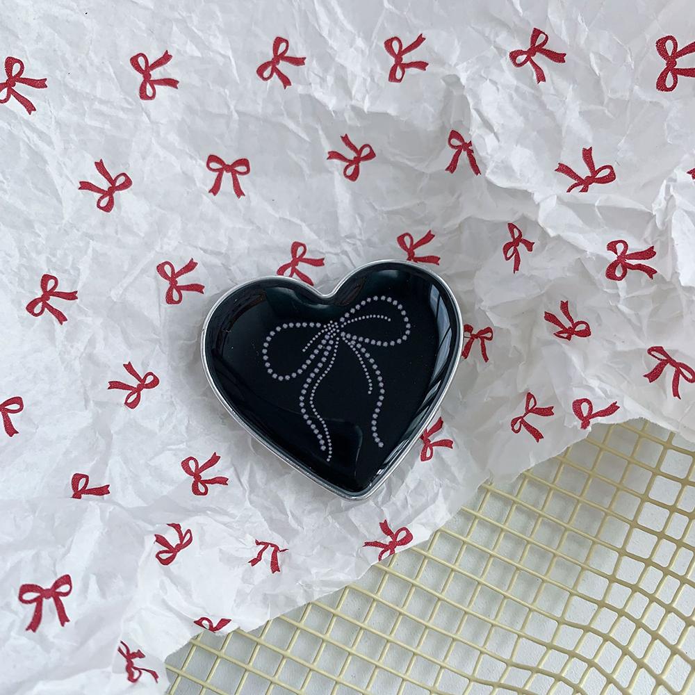 

Korea Cute 3D Love Heart Bow Phone Griptok Grip Tok Stand For iPhone Accessrioes Folded Holder Finger Ring Support Bracket Gift