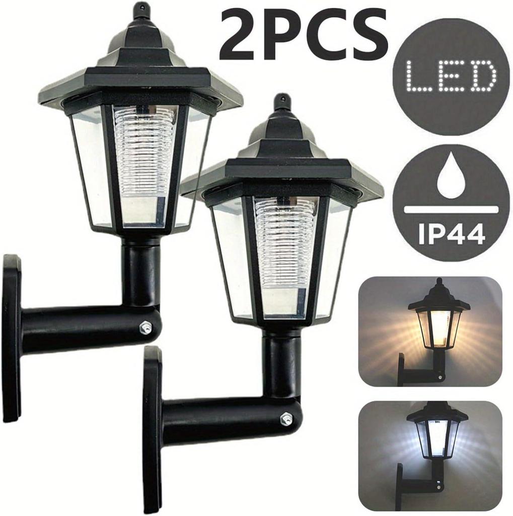 Retro Solar Hexagonal Wall-Mounted Garden Light