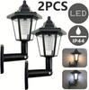 Retro Solar Hexagonal Wall-Mounted Garden Light