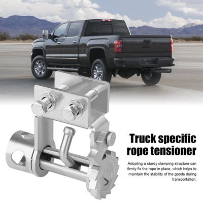 Universal Truck Rope Clamp Tie-Down Tool, Heavy-Duty Steel Cargo Securing Fastener, No-Weld Installation Rope Tightener for Pickup Trucks Trailers