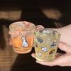 Japanese-Style Small Wine Glass, Niche Ins Cartoon Repair Hook Glass, High Temperature Resistant Small Wine Cup, Coffee Cup, Gift Box.