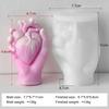 Hand Held Simulation Heart Silicone Mold DIY Aroma Candle Plaster Resin Mold Handmade Soap Candle Making Supplies