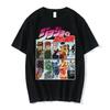 Classic Hotblooded Anime JojoBizarre Adventure Men and Women Manga Graphic Tshirts Top Fashion Short Sleeve Casual Tees