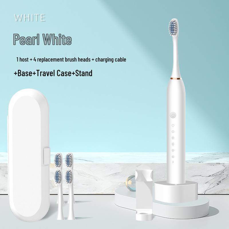 Rechargeable Sonic Electric Toothbrush for Adults: Soft Bristle, Smart, Couple-Friendly Model.