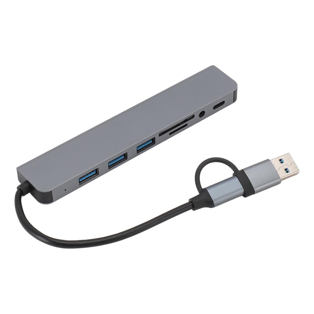 8 in 1 USB C Hub Multifunctional Card Reader USB 3.0 Docking Station for Phone Tablet