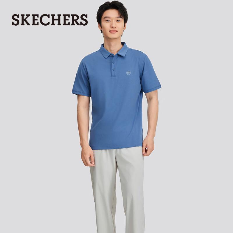 Skechers Men s Classic Knit Short Sleeve Polo Shirt L
