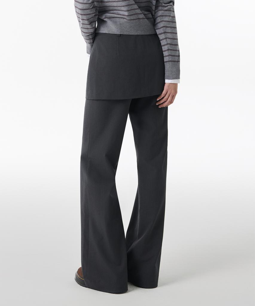 MUSINSA STANDARD WOMAN Women'S Wrap Skirt Layered Slacks [Gray]