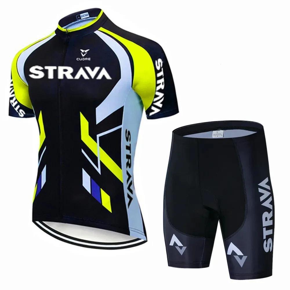 Summer Outdoor Cycling Suit Short Sleeve Set Suction Drain Shuangbike Suit Short Comfortable Cycling Suit Set
