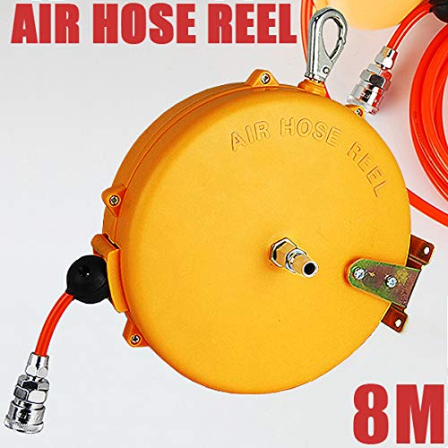 Ceiling/wall-mountable ceiling-mounted air hose reel, 8m/automatic retraction