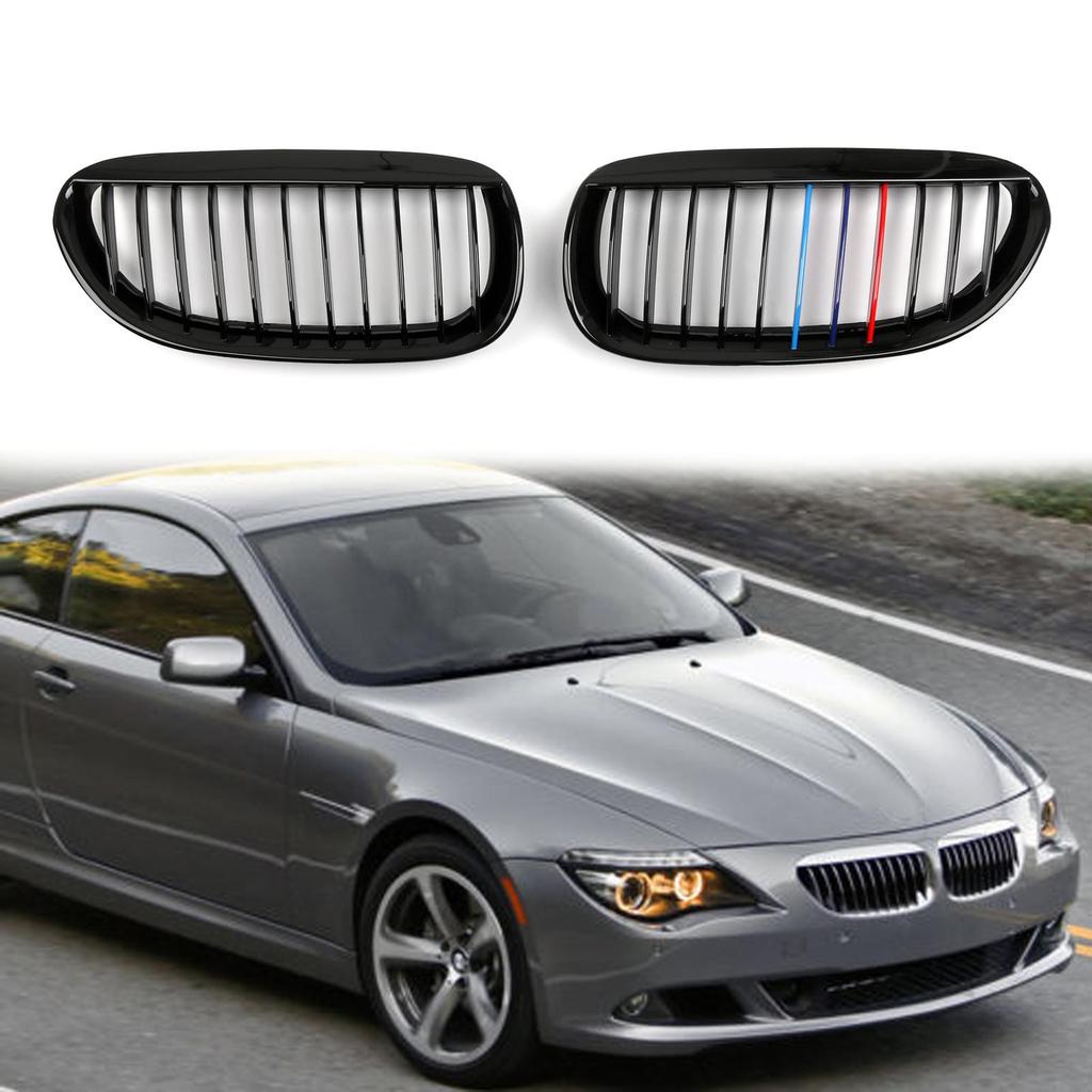 M-Color Shiny Black For BMW E63 E64 LCI M6 Convertible Coupe 630 635 Grille