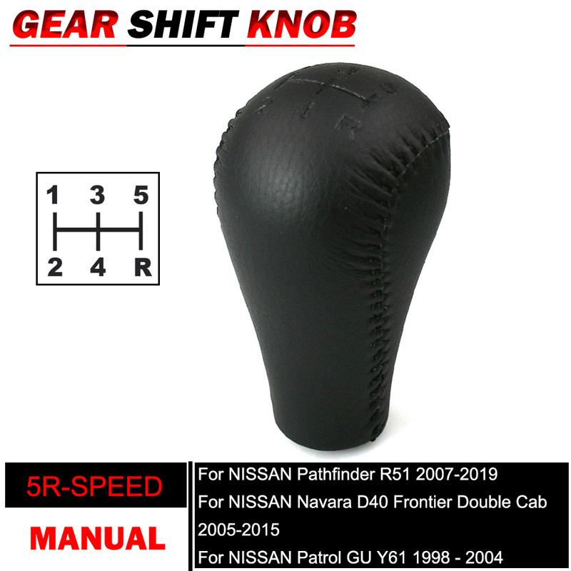 Manual 5 Speed Black Gear Shift Knob For NISSAN Navara D40 Frontier Double Cab,NISSAN Pathfinder R51,For NISSAN Patrol GU Y61