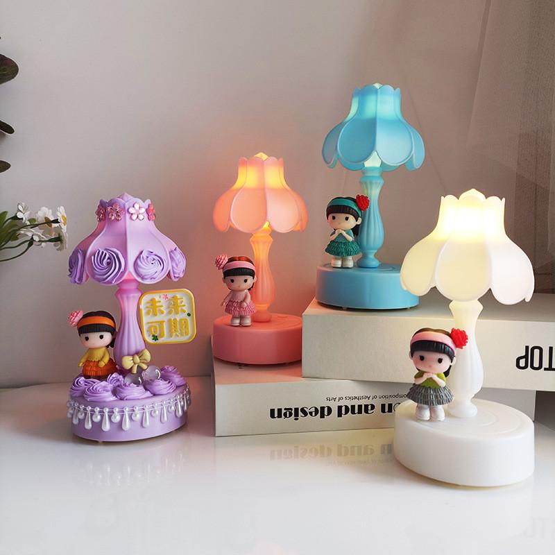 Creative Cute Mini Table Lamp For Children Handmade Diy Aaa Battery Power Supply