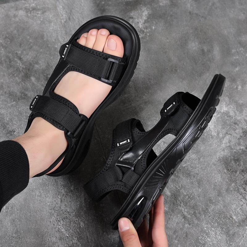 Outdoor Air Cushion Sandals Men's Summer Fashion Teen Sports Leisure Open-toed Beach Cool Slippers 2025