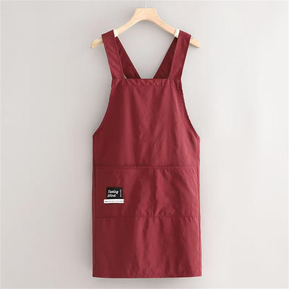 Fashion Strap Style Apron Waterproof Anti-fouling Nail Art Cafe Workwear Sleeveless Catering Waiter Work Clothes