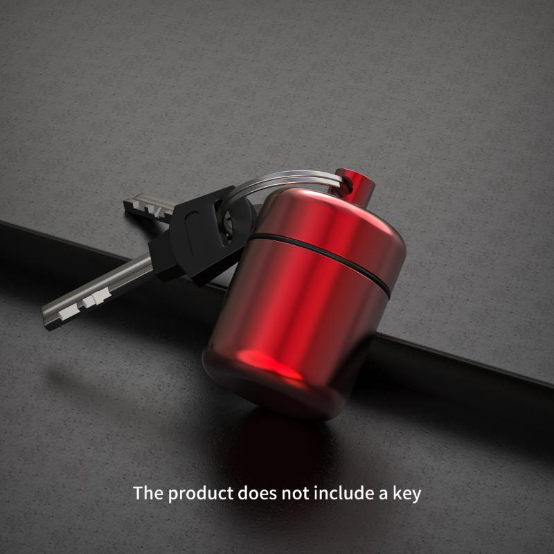 1 Stück Metall Mini Wasserdicht Legierung Reise Pillendose Pillenflasche Versteck Medikamentenhalter Behälter Schlüsselanhänger Medizinbox Gesundheitswesen