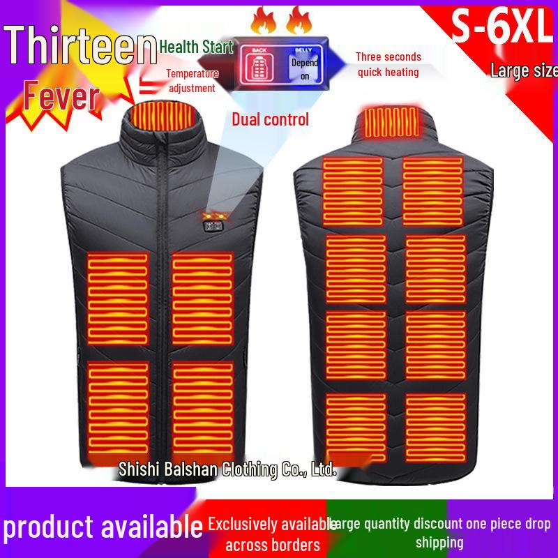 Unisex Winter Smart Heating Vest - Constant Temperature Electric Heated Cotton Jacket