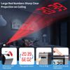 Portable Table Alarm Clock with Adjustable Backlight and Display Calendar Laser Projection Alarm Clock for Bedroom Ceiling Wall