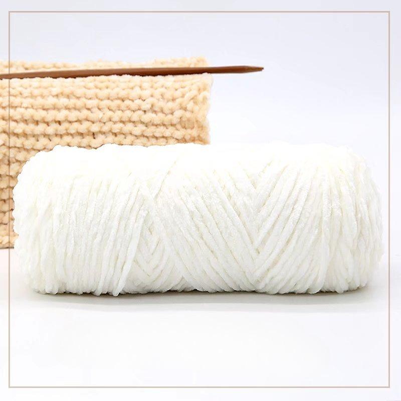 500g Chenille Soft Velvet Yarn Cotton Wool Yarn Crochet Yarn DIY Handmade Scarf Sweater Coat Blankets for Knitting Crafts