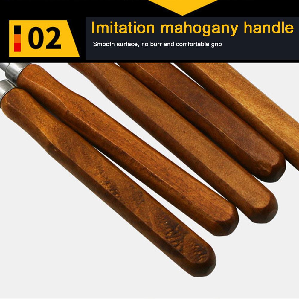 New 5pcs Carving Chisel Set Carving Chisel Manganese Steel Carpenter Wood Carving Gouge Chisels Tool Professional Wood Carving Chisel Hand Tool