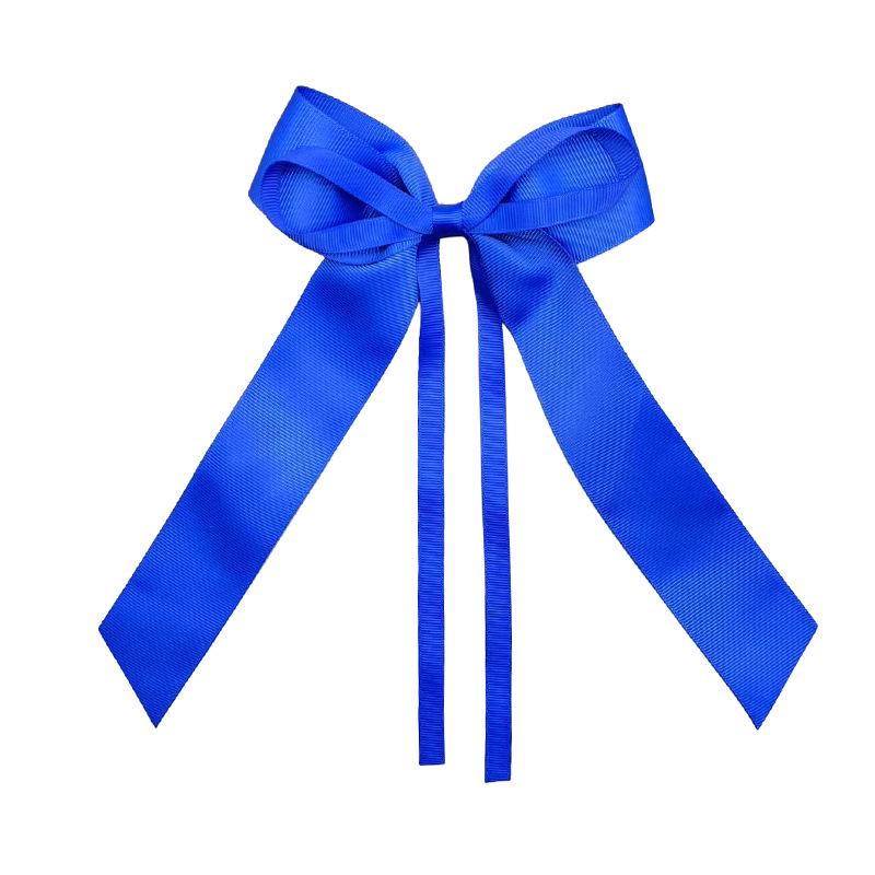 Ribbon Bow Ballet Style Double Layer Princess Hair Clip синий