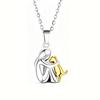 Cute Girl and Dog Necklace Lovely Women Jewelry