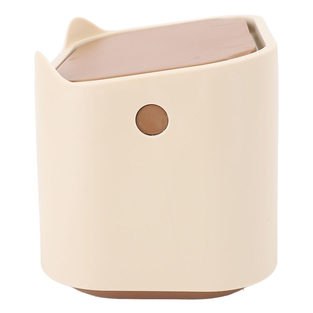 Cat Litter Trash Can with Press Type Lid Enclosed Design Compact Multipurpose Cat Waste Trash Can