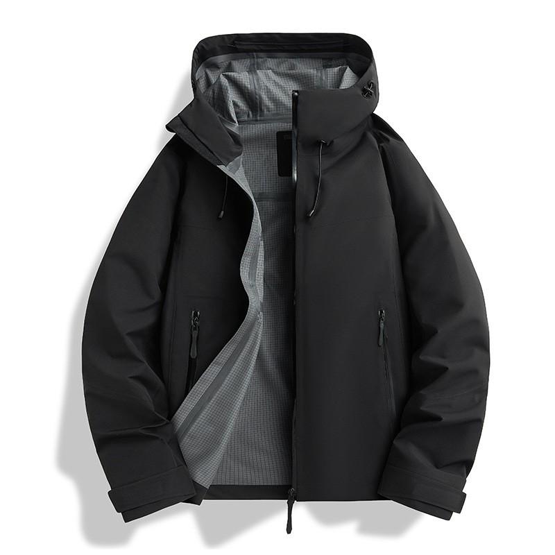 Outdoor Hooded Jacket Windproof Waterproof Breathable Casual Hiking Camping Fishing Travel Coat