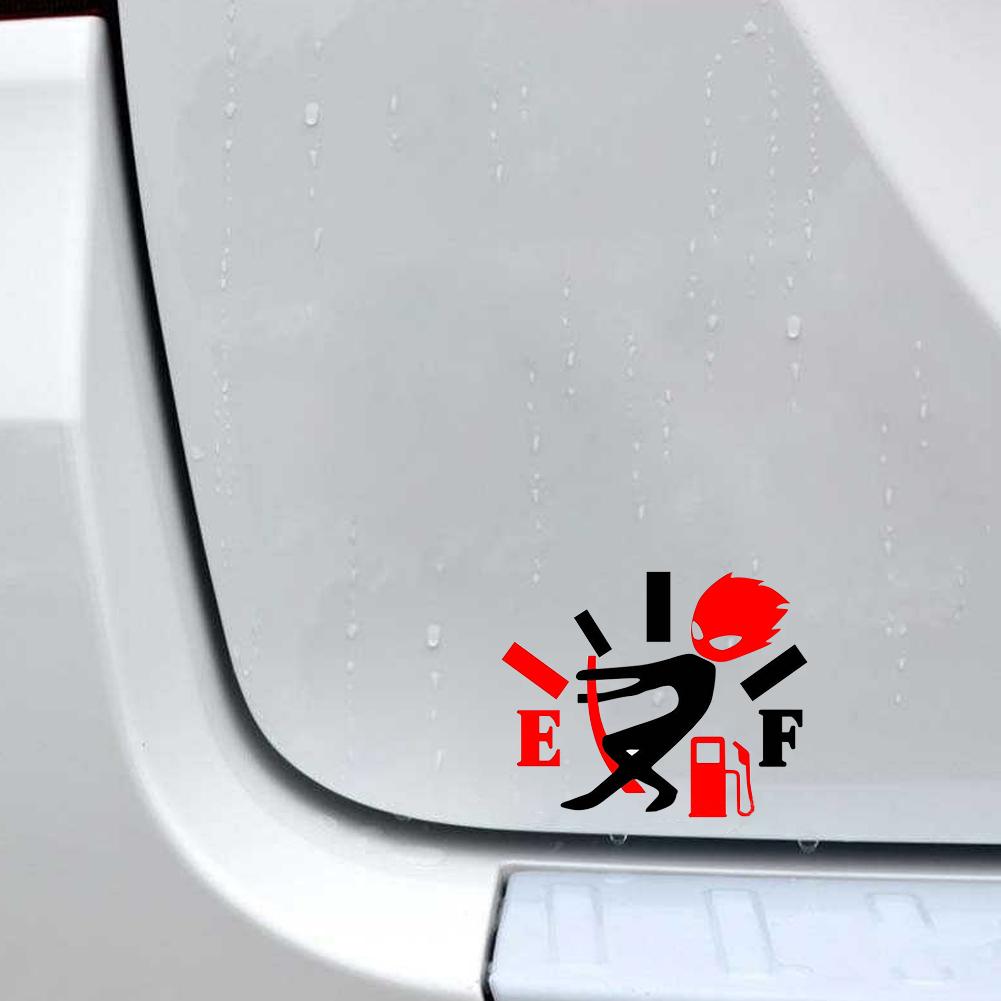 Funny Car Sticker Pull Fuel Tank Pointer To Go All Out  Reflective Vinyl Car Sticker Decal DIY Adhesive Car Styling Accessories