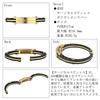 [Zanipolo Tarzini] Plate Rubber Bangle Bracelet (Normal Color) 17cm Surgical Stainless Steel Men's