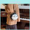 Cat Plush Small Crossbody Bag With Zipper Closure For Daily Casual Use