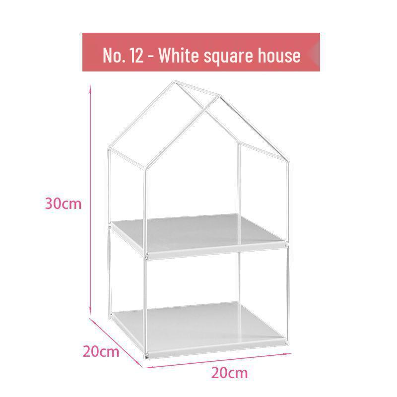 Wrought Iron Cake Stand: White Dessert Table Centerpiece for Weddings and Buffets